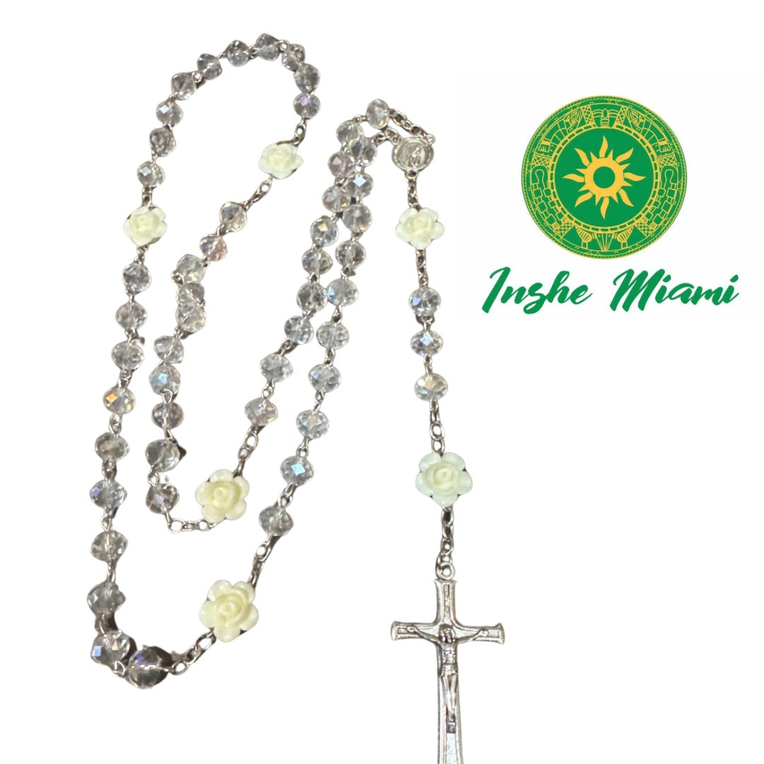 rosaries with flower