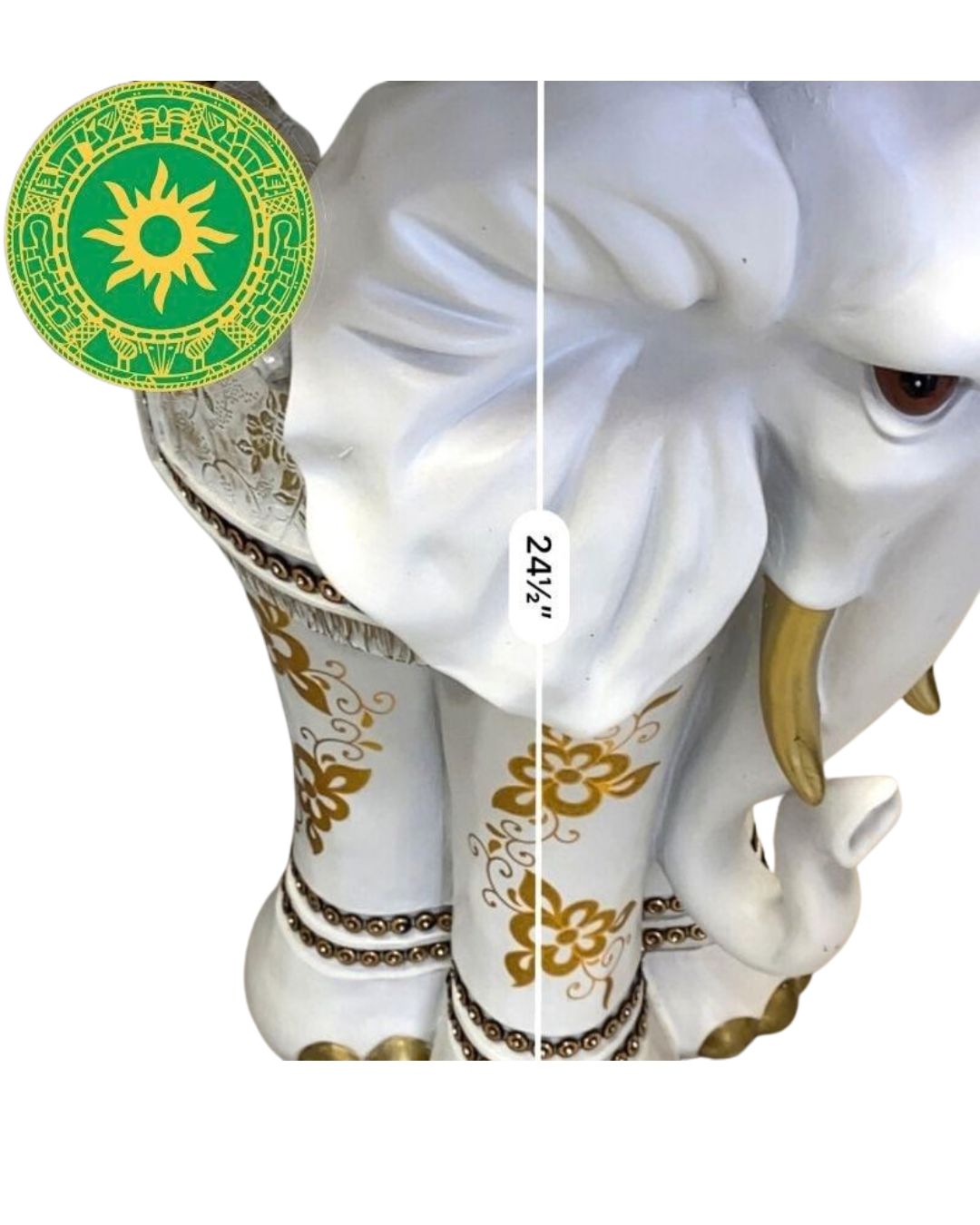 Pedestal Elefante 24” Blanco o Carmelita | Base Tradicional para Tablero y Batea de Orula