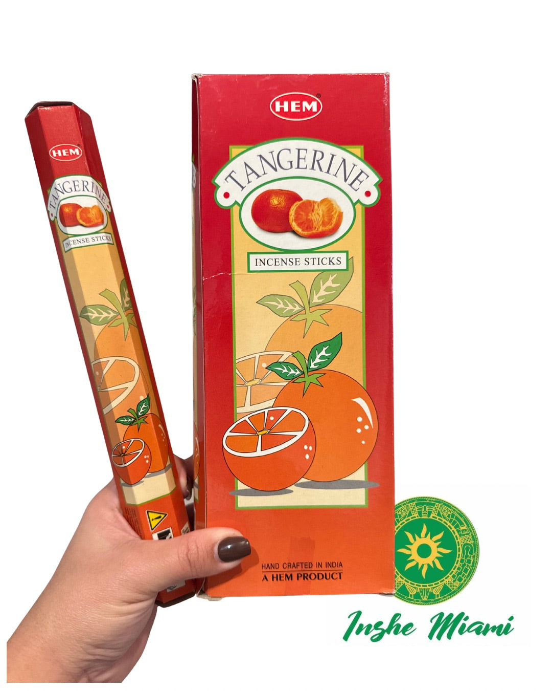 Incienso Mandarina HEM | Incienso Aromático Cítrico | 1 o 3 Paquetes | Inshe Miami