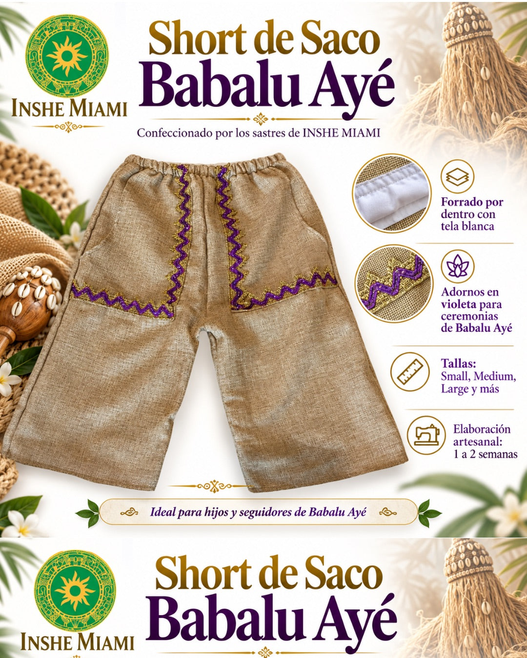 Babalu Aye Sack Shorts