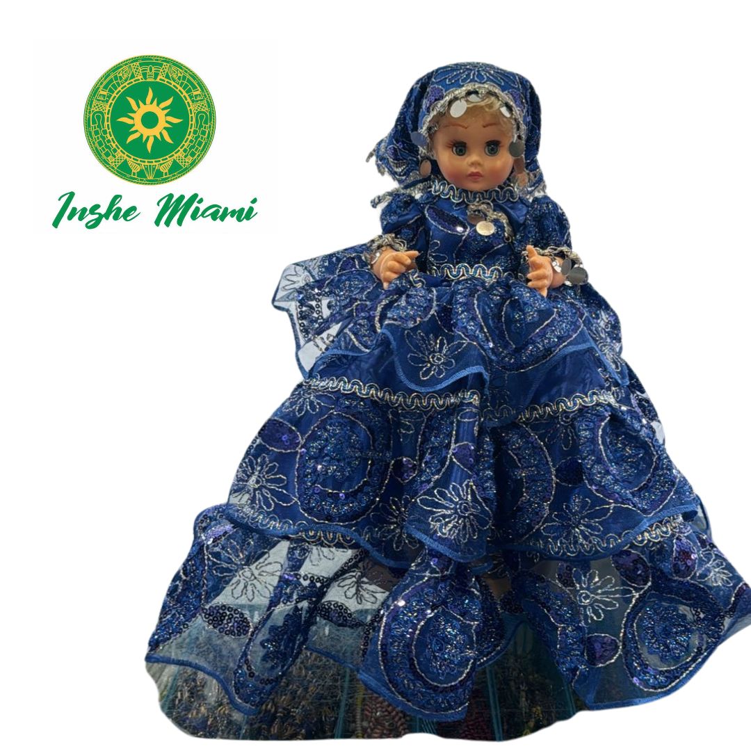 MUÑECAS DE GOMA MEDIANA DE ENCAJE TRAJE LARGO
