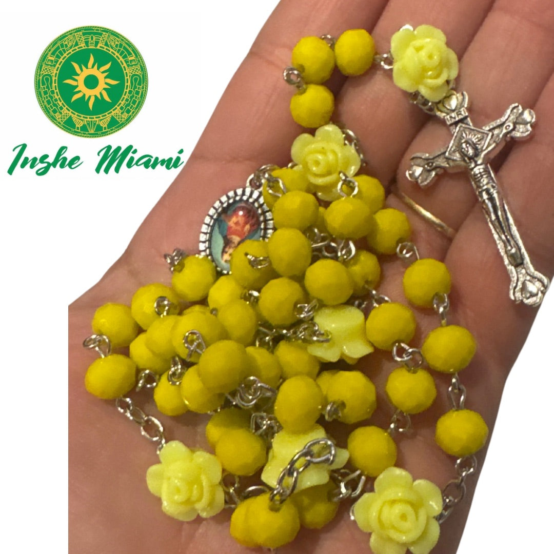 rosaries with flower