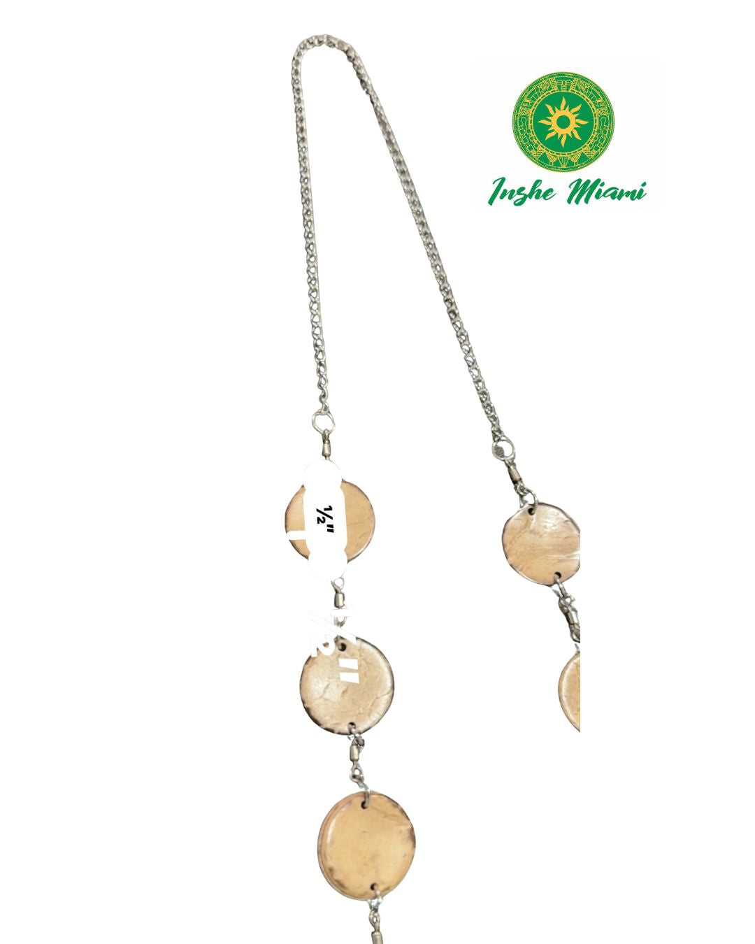 Ekuele de Coco - Ecuele de Coco - (Opele de Bolsillo) – Cadena de Ifá Portátil 10”