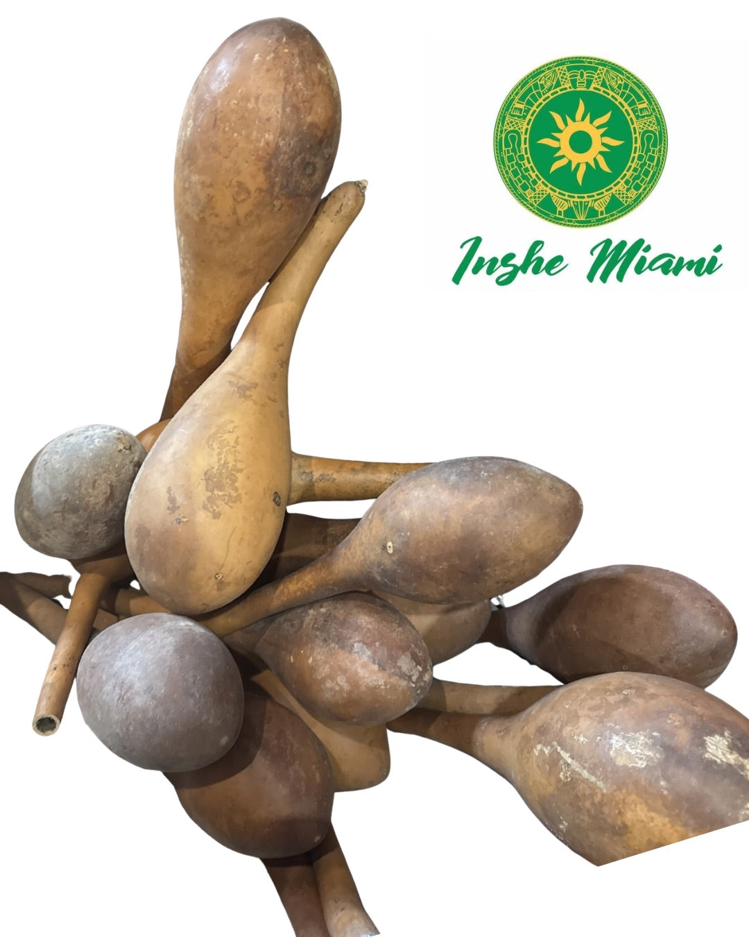 Shere / Sere Yoruba Tradicional – Maraca Nigeriana de Calabaza Natural sin Pintar