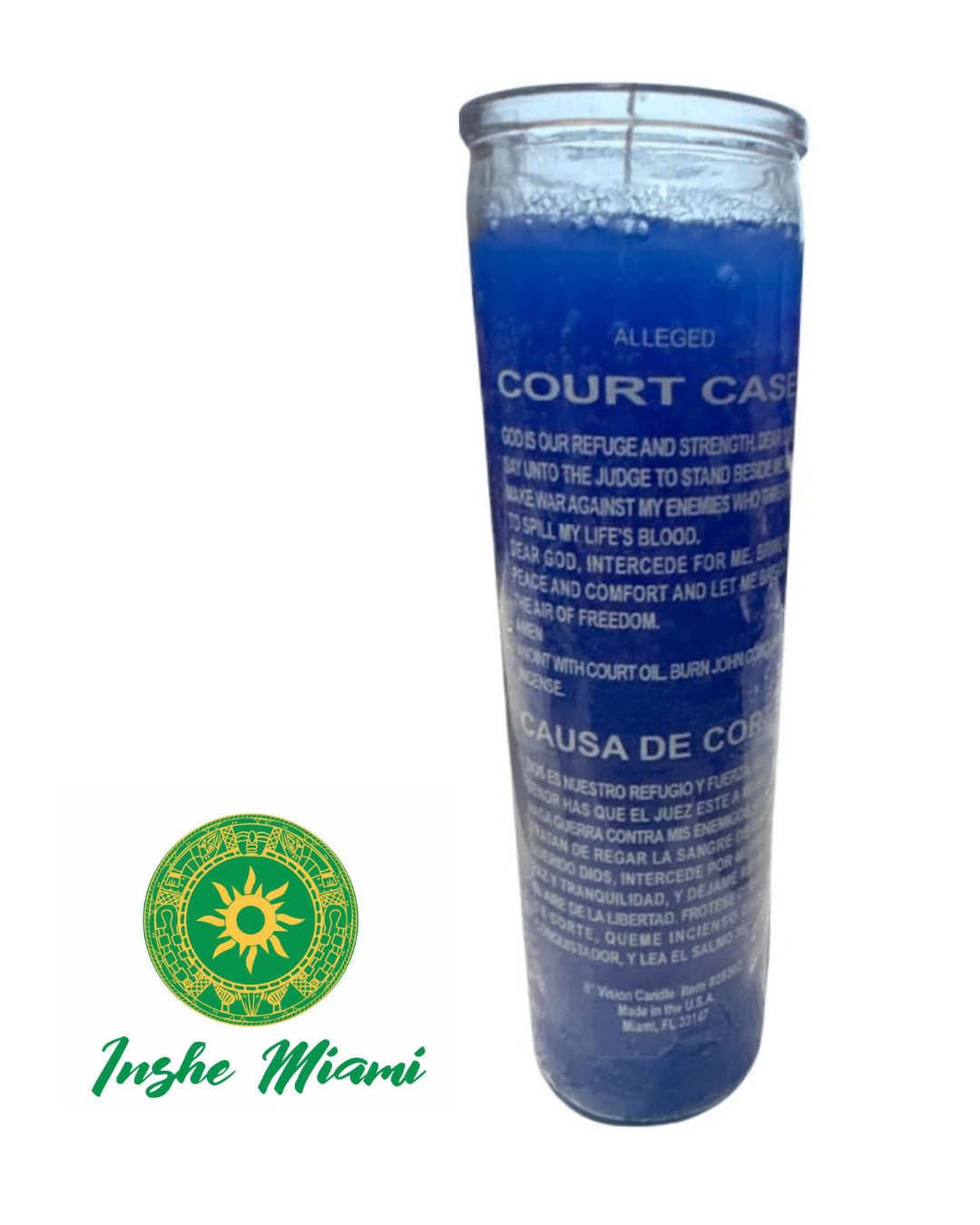 Vela de 8” de Caso de Corte – Spiritual Ritual Candle for Altars and Traditional Use