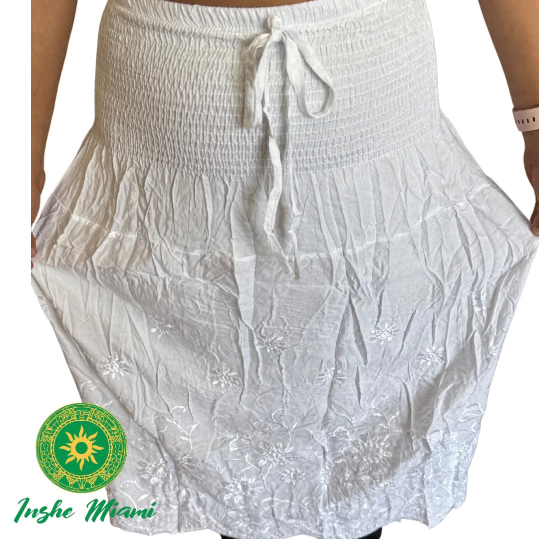 white thread skirt