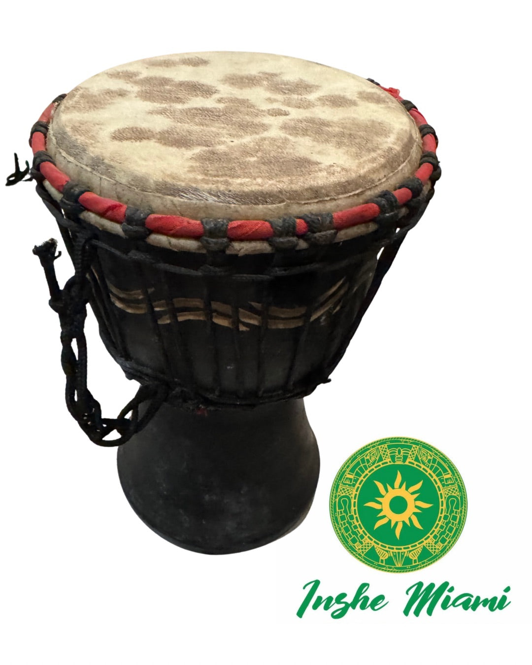 Tambor de Madera 9” x 6” – Tambor Artesanal Tradicional | Uso Espiritual y Decorativo