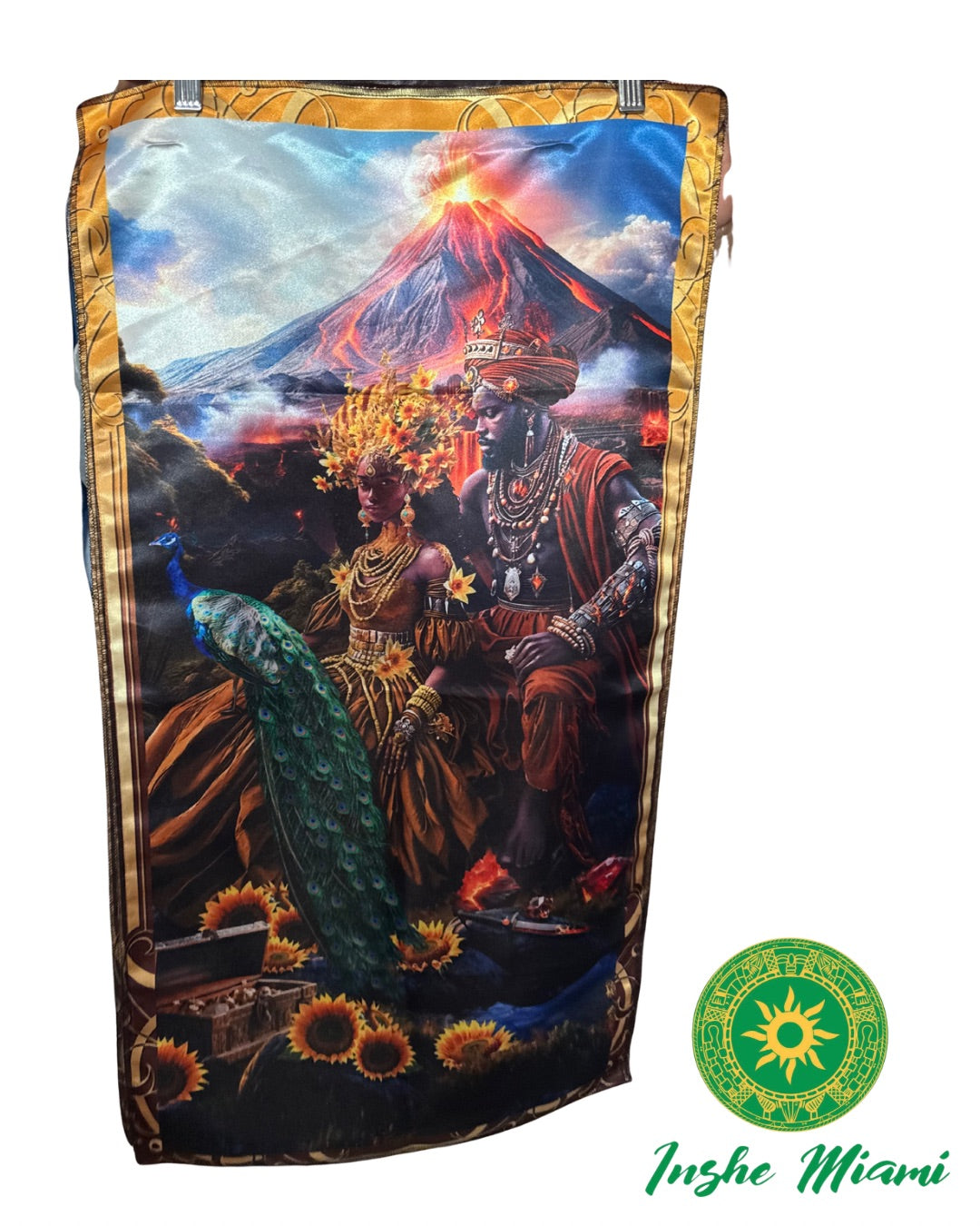 Tapiz de 2 Orichas Juntos 28" x 18" (Elije el Santos )