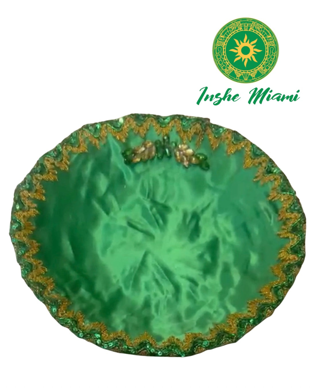 Cesta Decorada Verde – Elige el Tamano | Inshe Miami