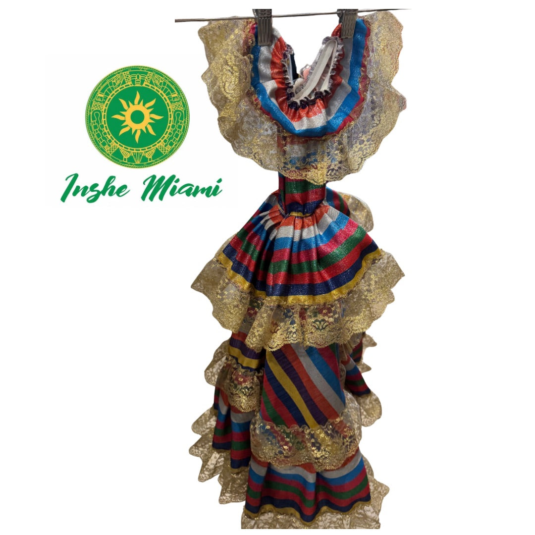 MEDIUM RUBBER DOLLS IN LONG LACE DRESSES