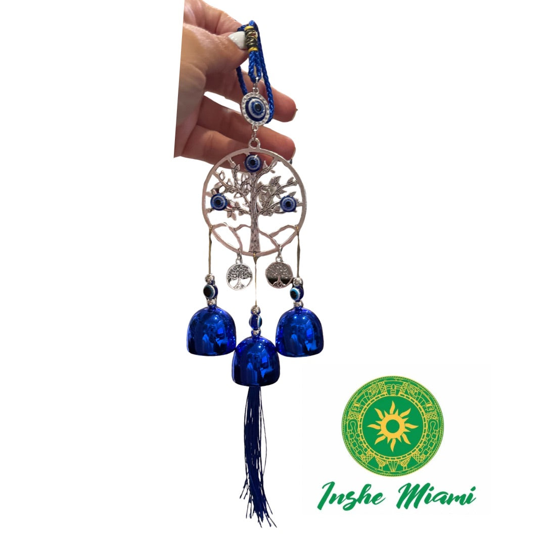 Colgante Arbol de la Vida con Ojos Azules