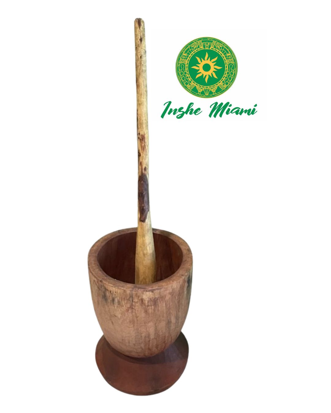 Odo Nigeriano – Mortero Tradicional de Madera Tallado a Mano | Inshe Miami