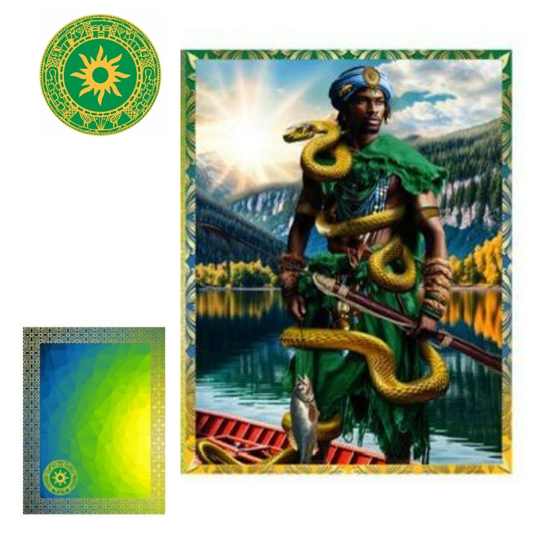 Libreta de Inle para Ita 11"x8" – Libreta Espiritual de Santo con Imagen de Inle