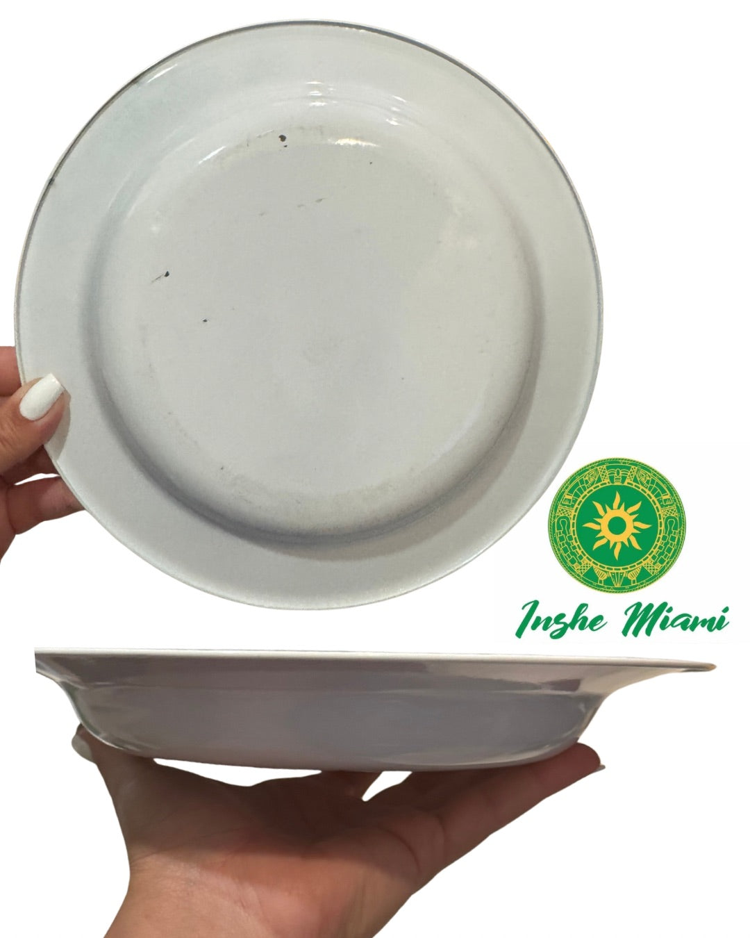 Enameled White Plate