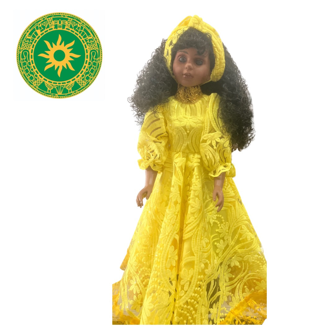 MEDIUM RUBBER DOLLS IN LONG LACE DRESSES