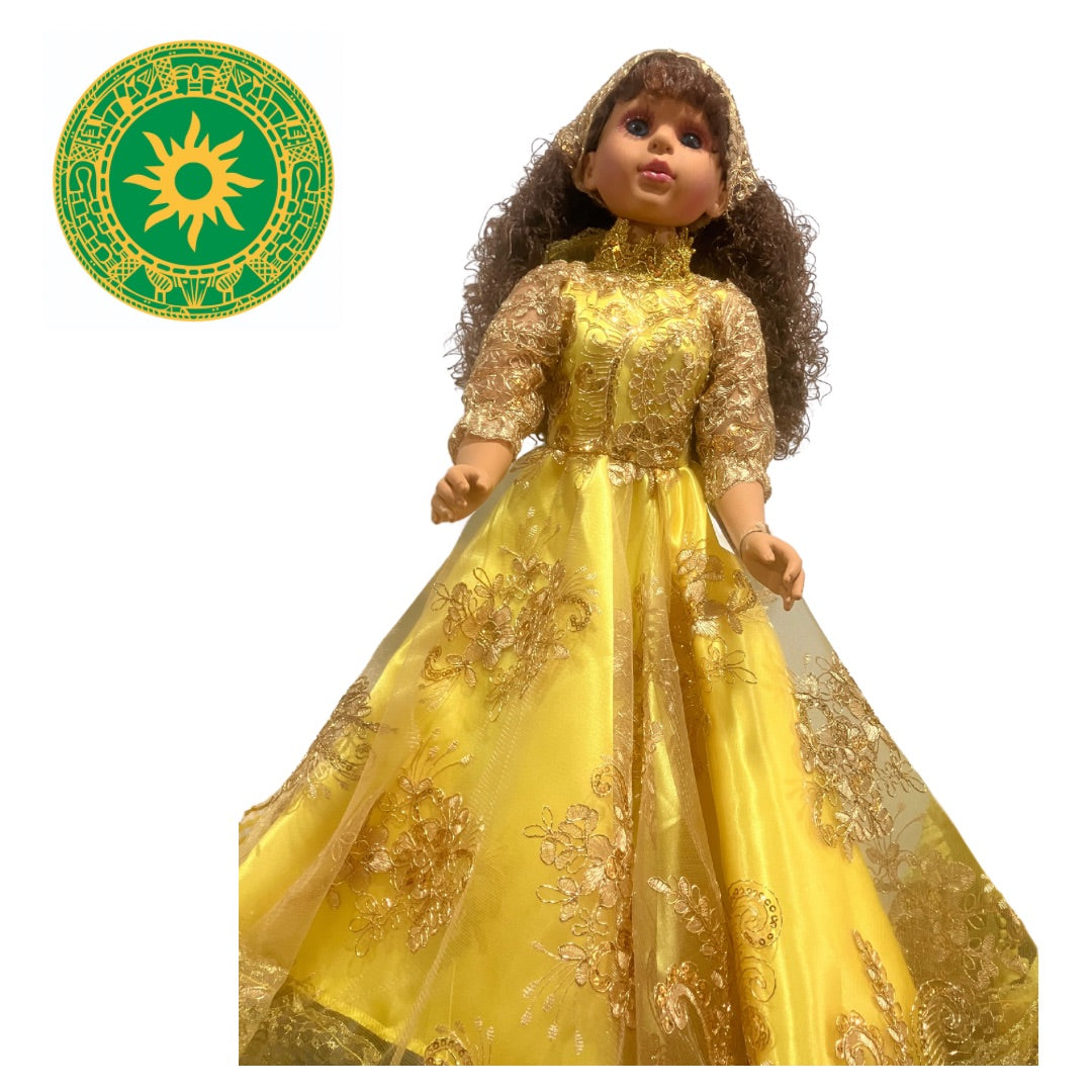 MEDIUM RUBBER DOLLS IN LONG LACE DRESSES