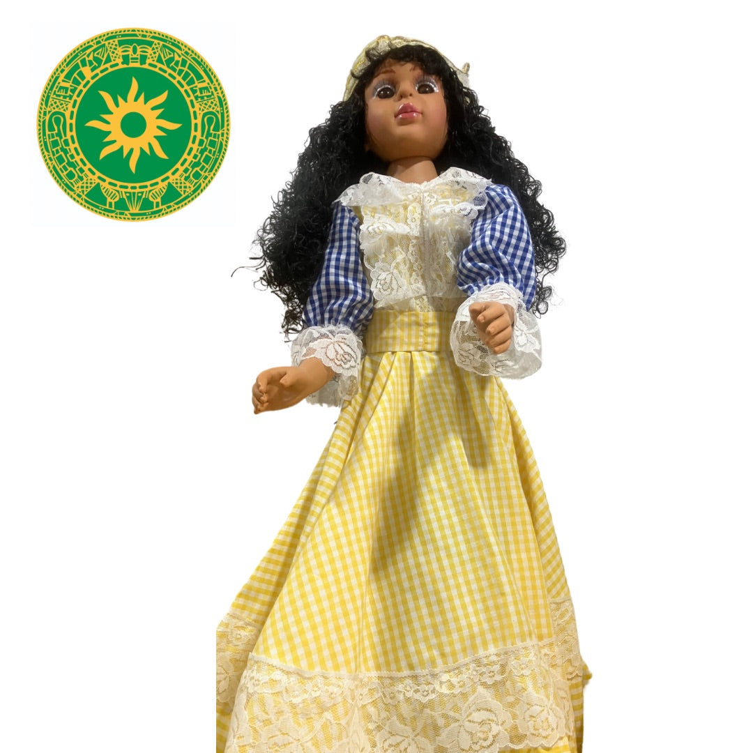 MEDIUM RUBBER DOLLS IN LONG LACE DRESSES