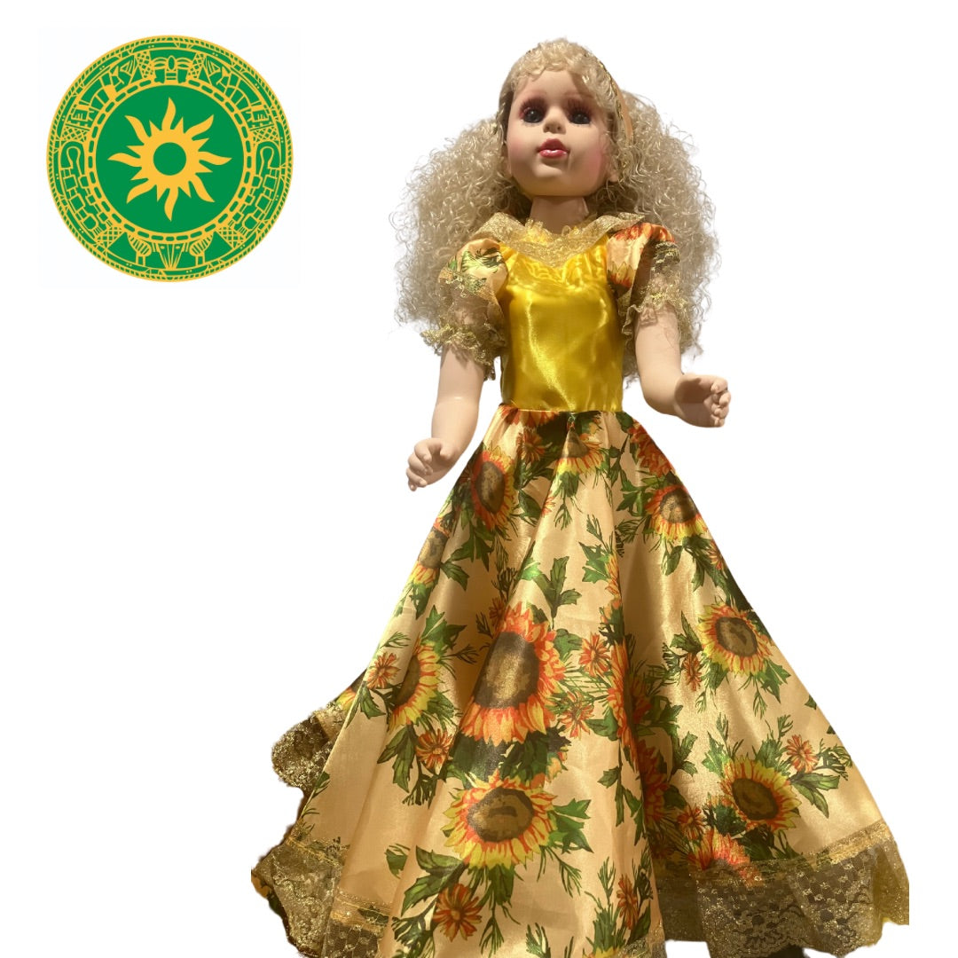 MEDIUM RUBBER DOLLS IN LONG LACE DRESSES