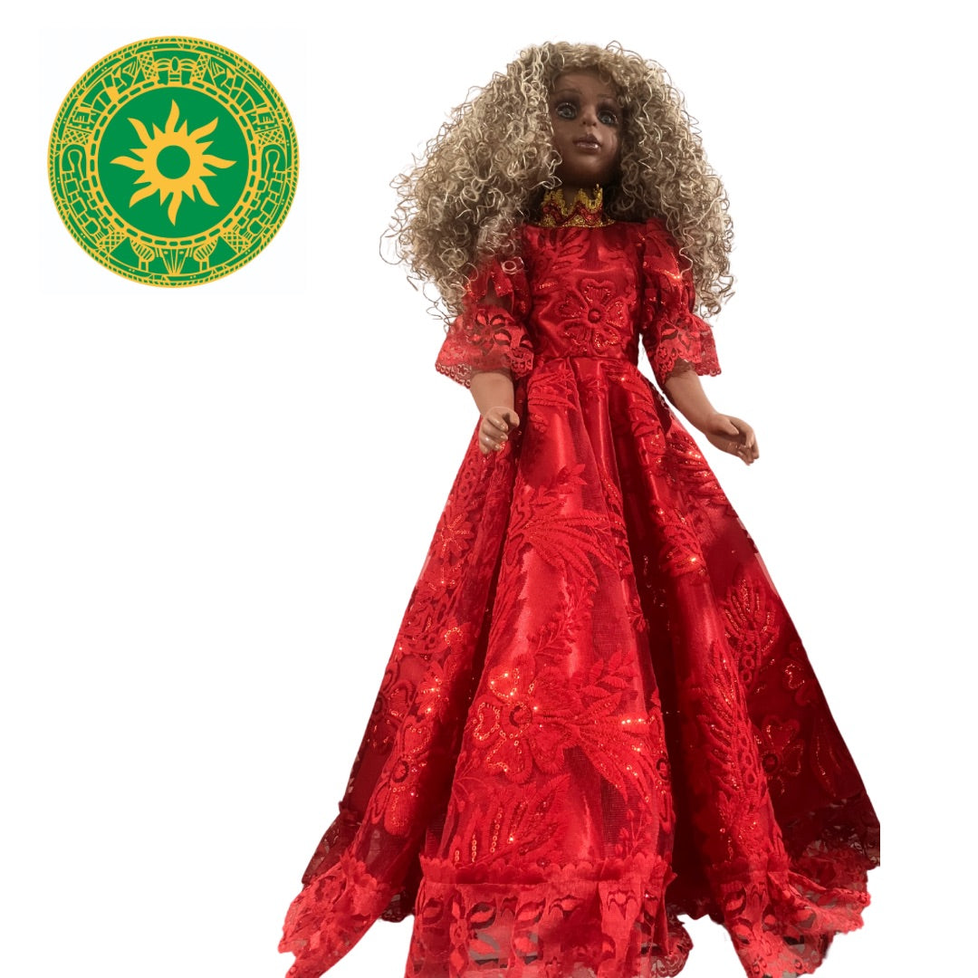 MEDIUM RUBBER DOLLS IN LONG LACE DRESSES