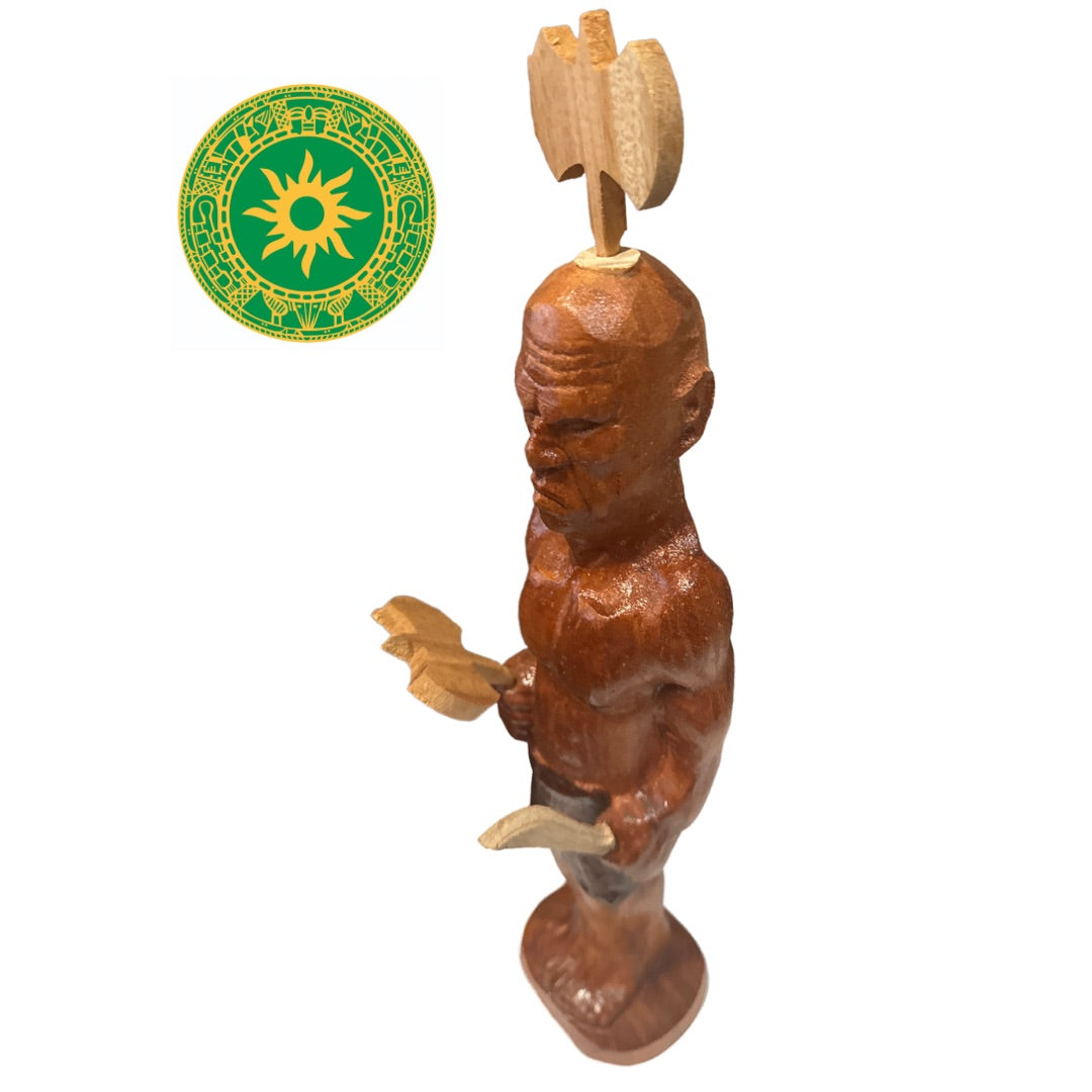 Muñeco de Madera Oshe Changó 16” – Figura Tradicional Yoruba | Agborán Artesanal (Modelos Variables)