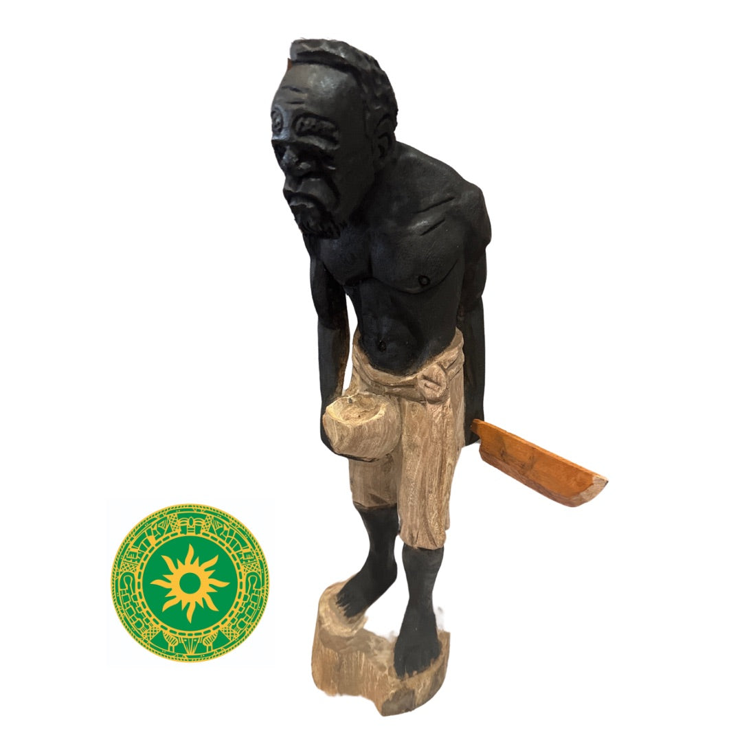 Muñeco de Madera Congo 12”-14” – Figura Tradicional Tallada | Artesanía Espiritual (Modelos Variables)