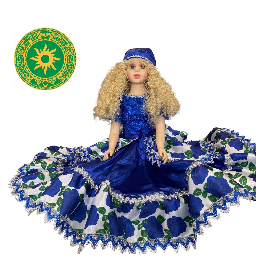 MEDIUM RUBBER DOLLS IN LONG LACE DRESSES