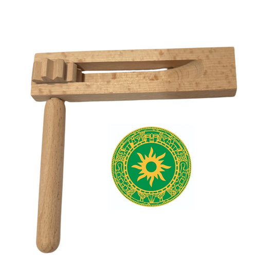 Matraca Espiritual de Madera 5.5” para San Lázaro / Babalú Ayé