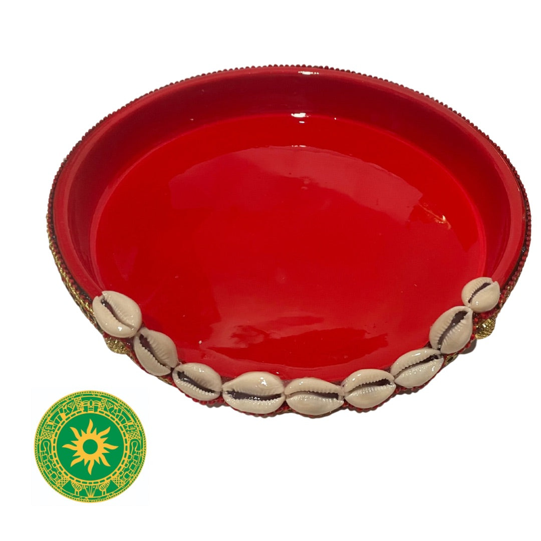 ENAMELLED ELEGUA PLATE