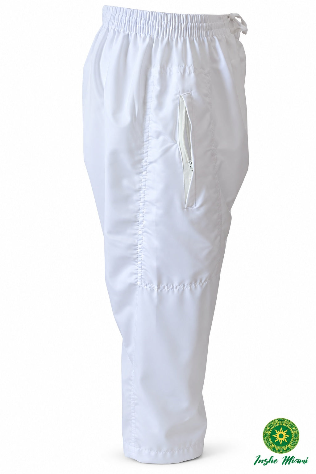 Pijama Blanca con Zipper en el Bolsillo – Uso Religioso Iyawo | Inshe Miami