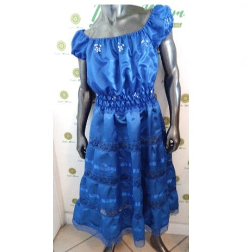 Vestido de Satin Azul para Yemaya | Inshe Miami