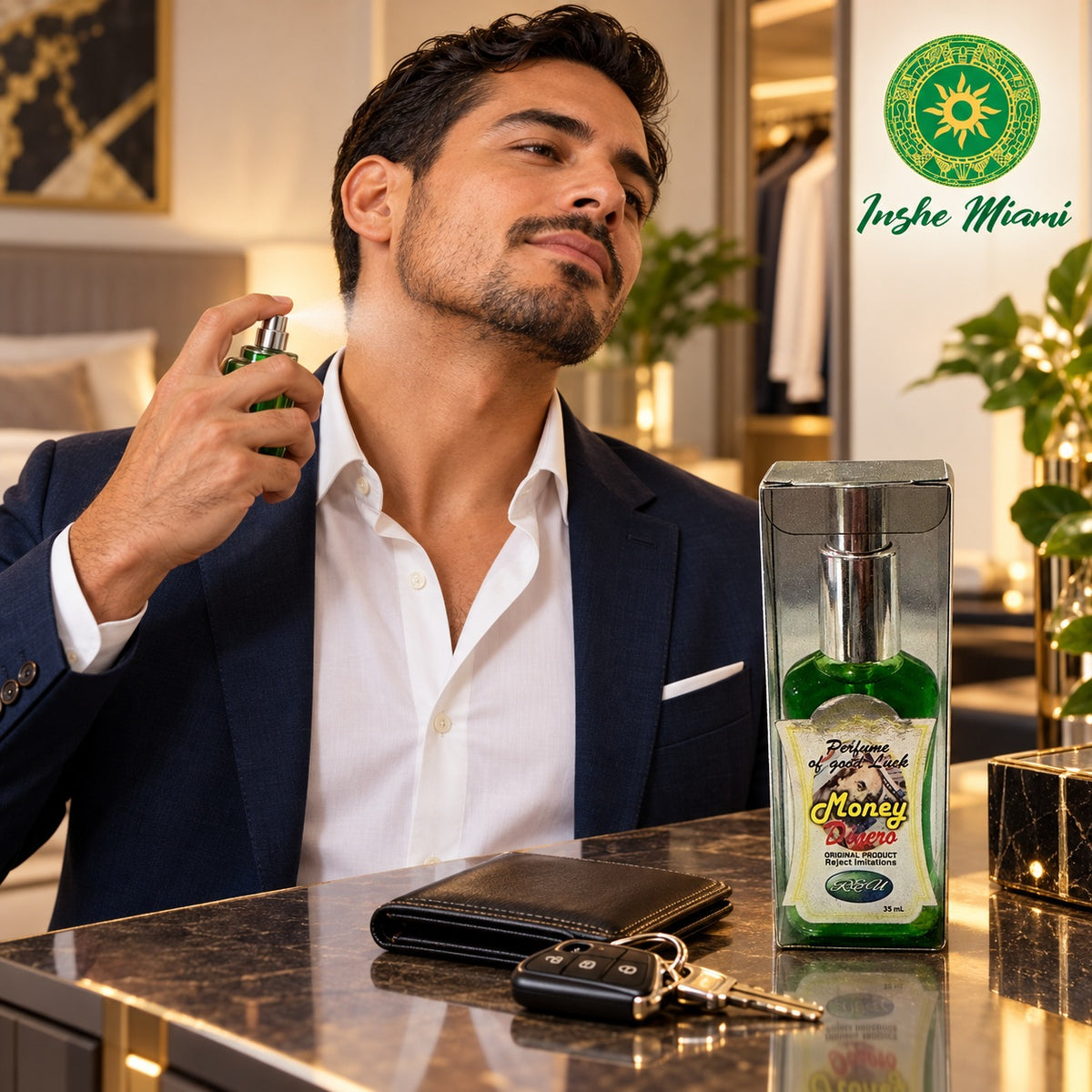 Colonia Espiritual Dinero 35 ml – Money, Buena Suerte y Uso Ritual | Inshe Miami