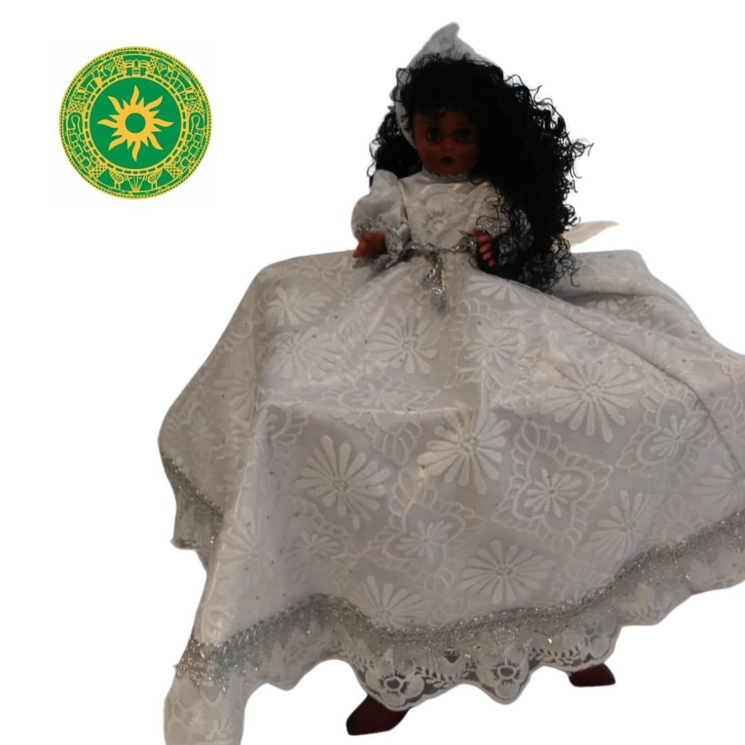 MUÑECAS DE GOMA MEDIANA DE ENCAJE TRAJE LARGO