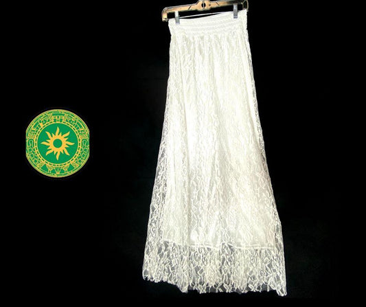 Saya blanca encaje y dibujo Saya blanca encaje y dibujo - Inshe Miami Saya INSHE MIAMI