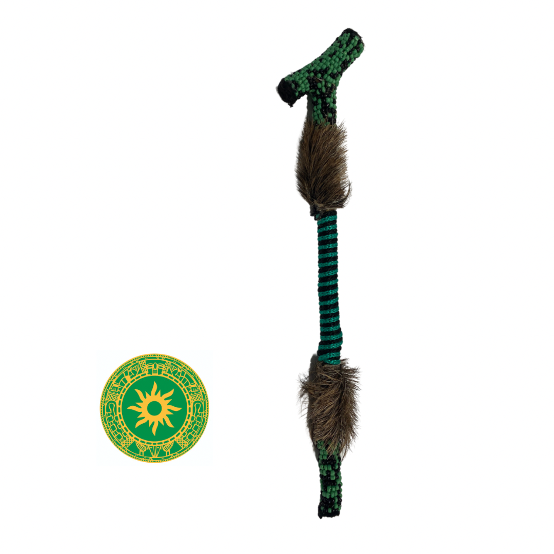 9” SCRIBBLE FOR LINED IN BEADS AND LEATHER
