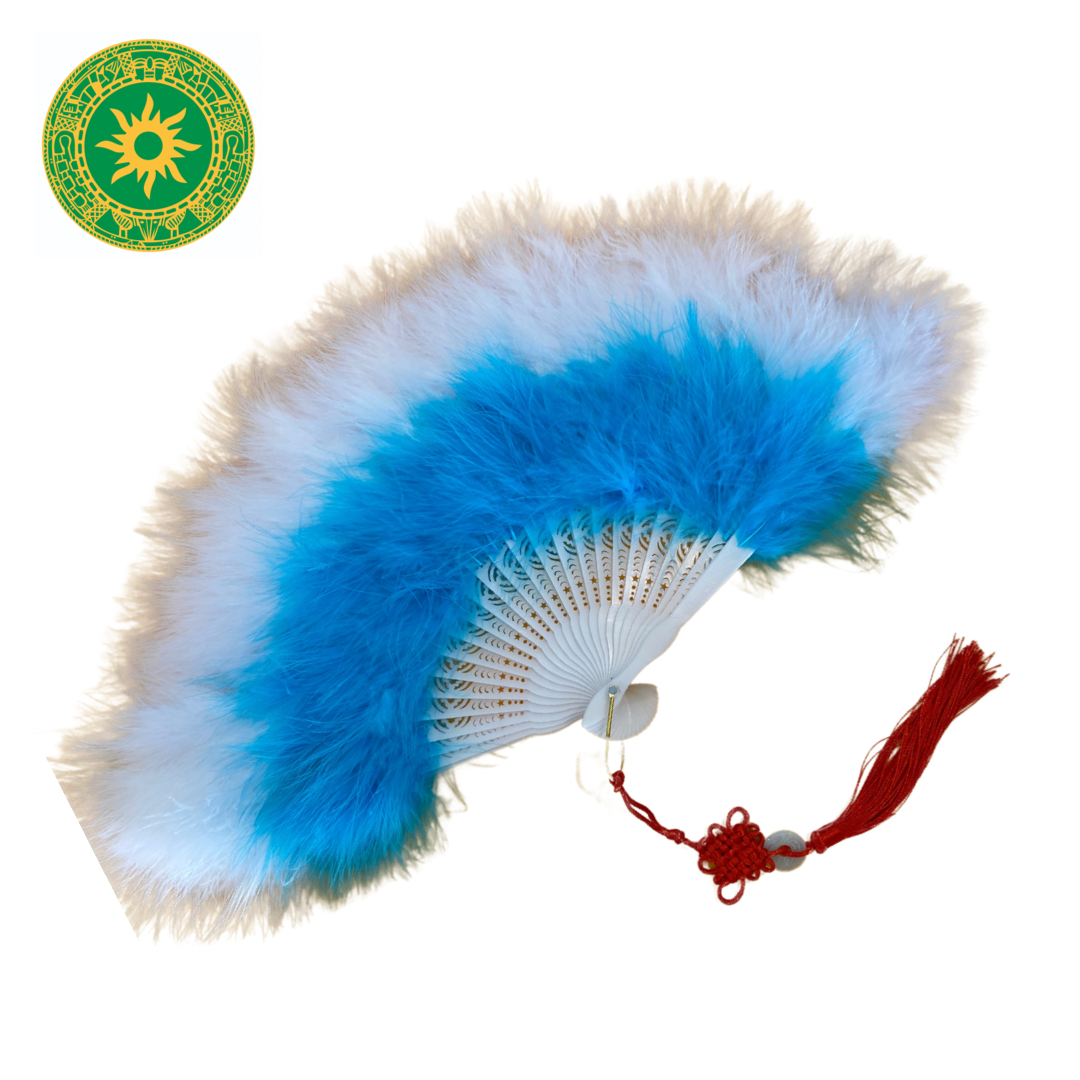 Abanico Azul y Blanco