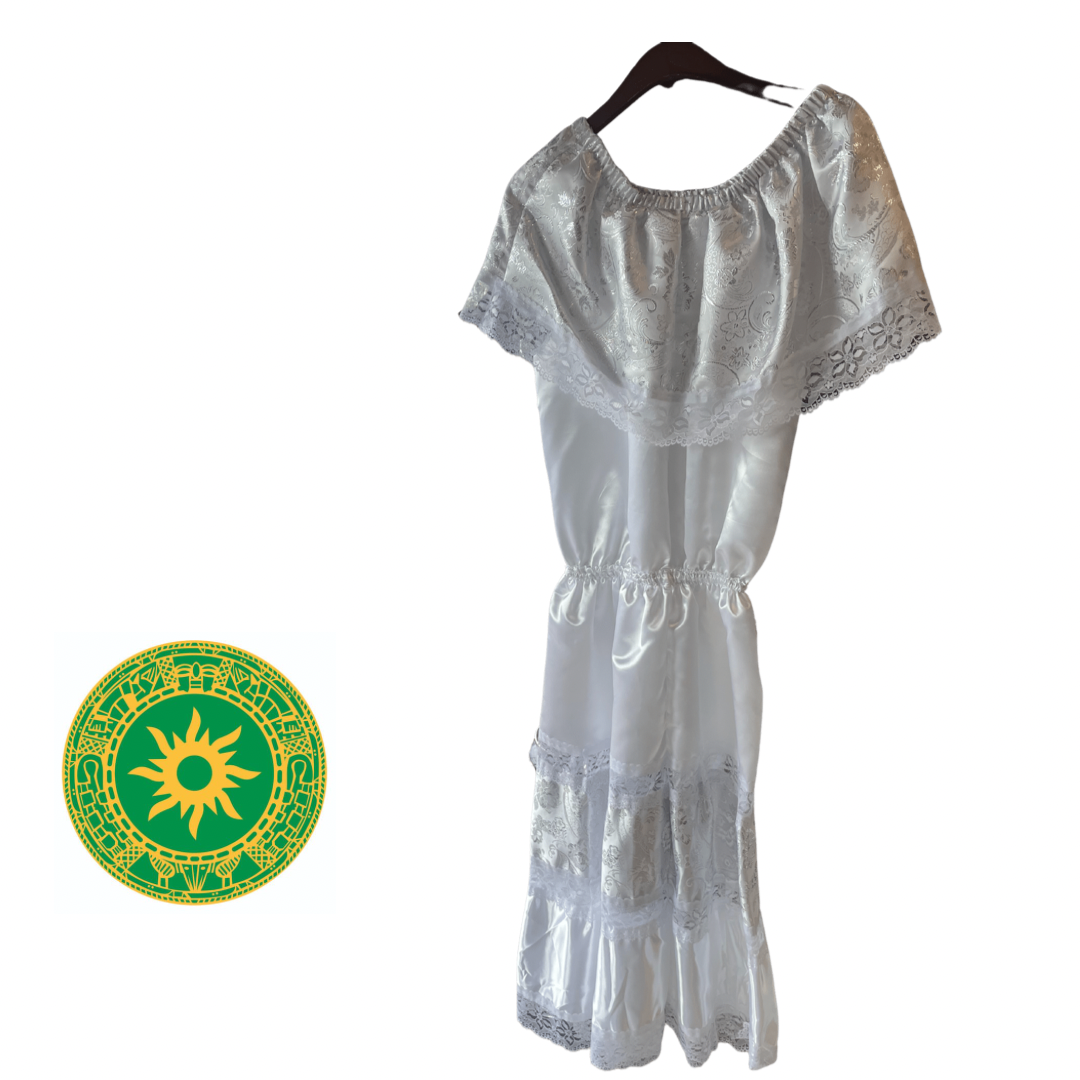 VESTIDO DE SATIN BLANCO