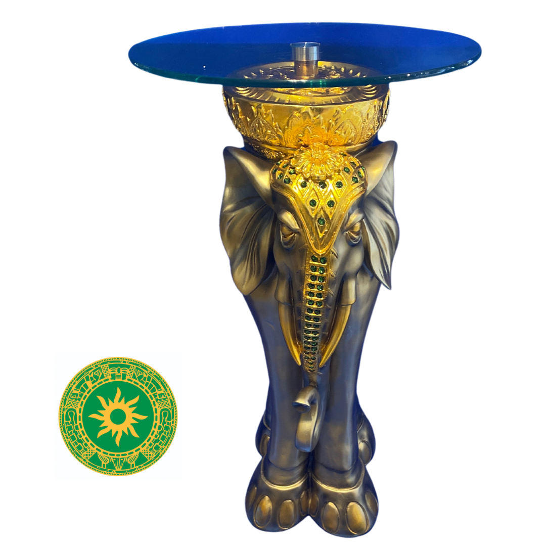 Elephant Pedestal with Crystal