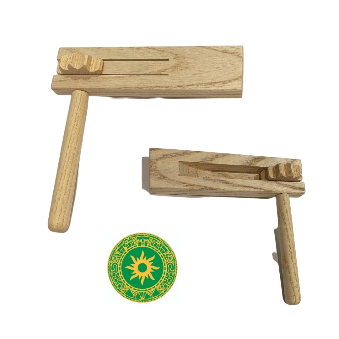 Matraca Espiritual de Madera 5.5” para San Lázaro / Babalú Ayé