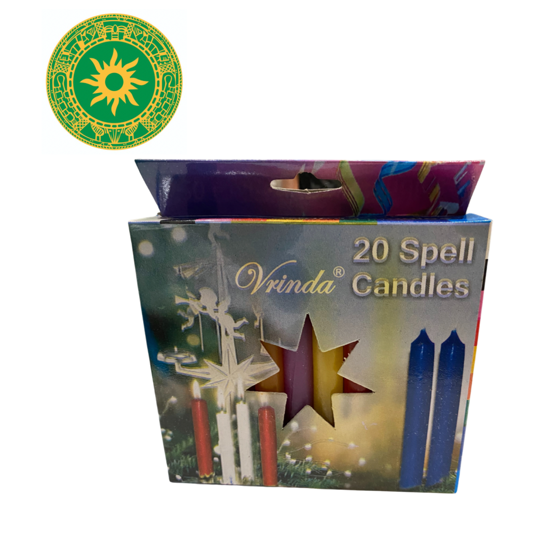 BOX OF 20 CANDLES 4" ASSORTED