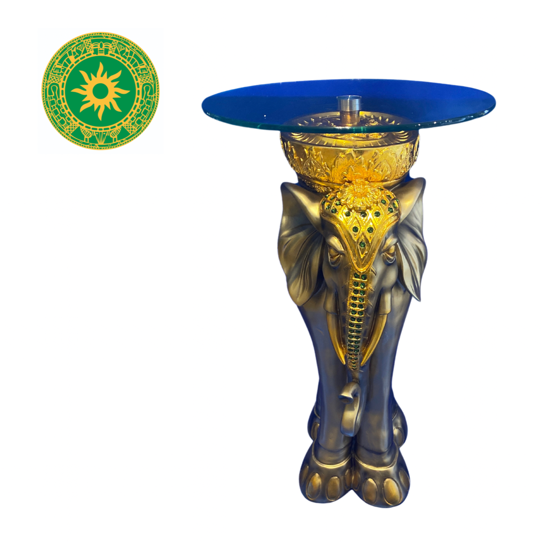 Elephant Pedestal with Crystal