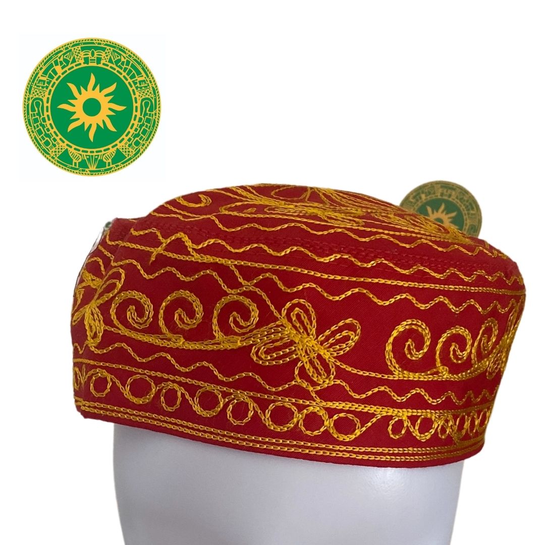 GORRO ROJO Y DORADO
