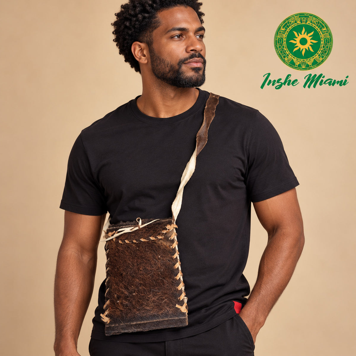 Cartuchera de Cuero Natural 10” x 8” – Bolso Tradicional de Piel | Inshe Miami