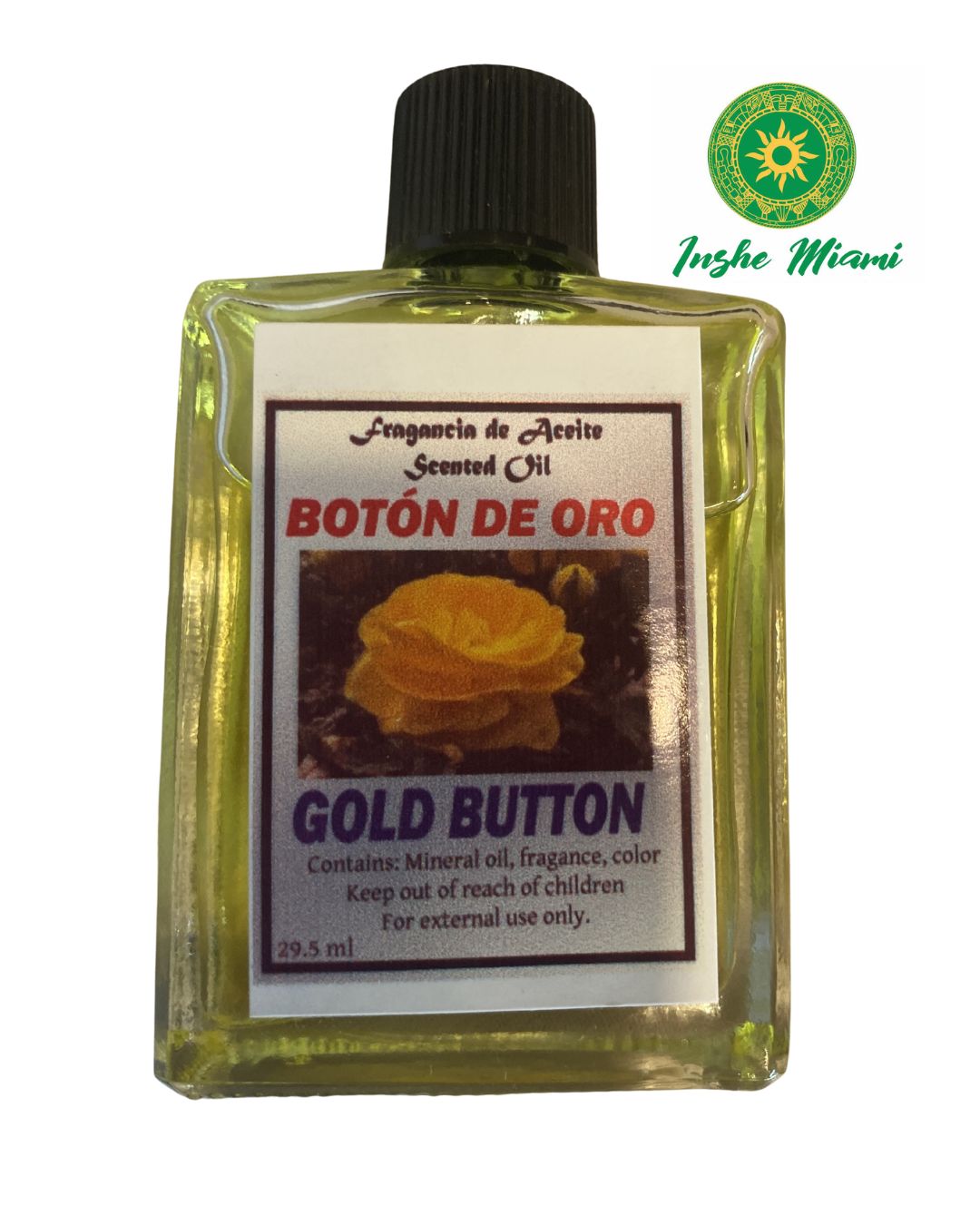Aceite Boton de Oro 1 oz para Uso Espiritual y Tradicional | Inshe Miami