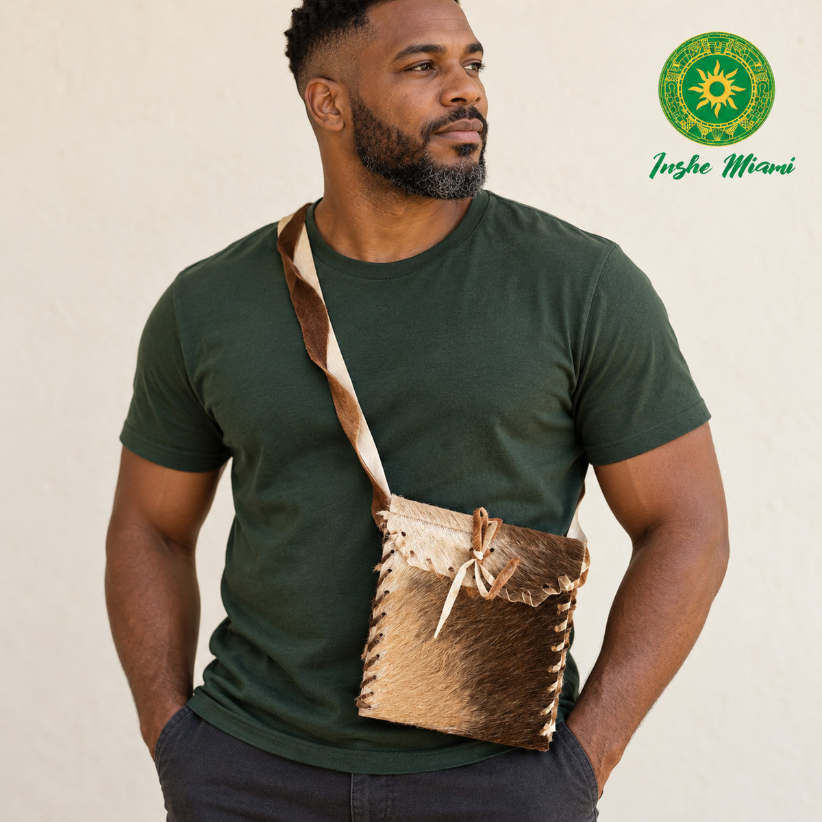 Cartuchera de Cuero Natural 10” x 8” – Bolso Tradicional de Piel | Inshe Miami