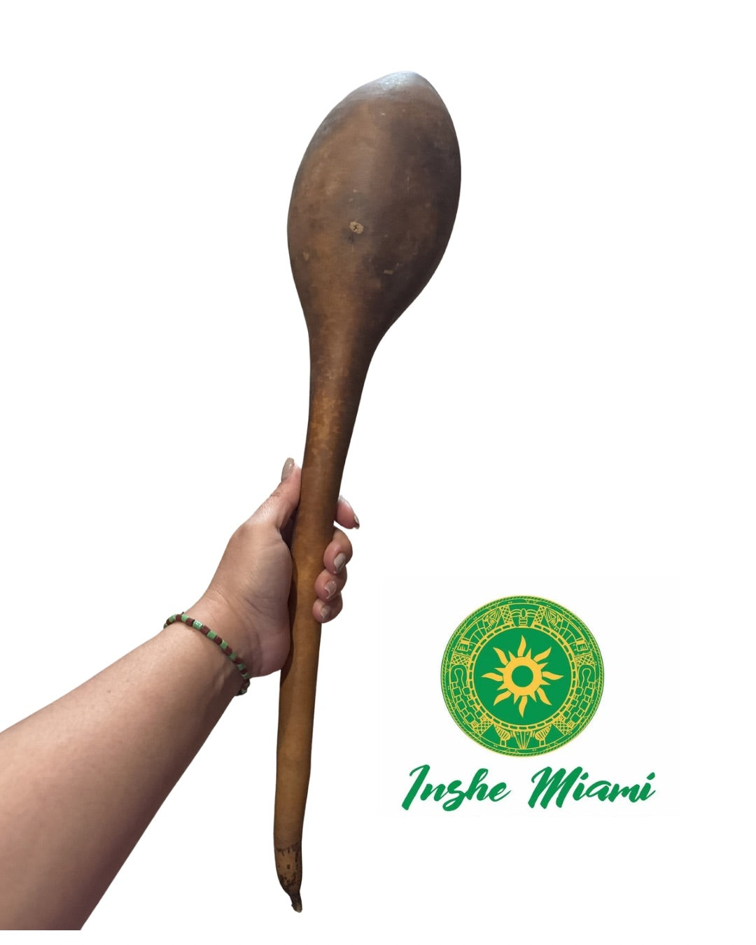 Shere / Sere Yoruba Tradicional – Maraca Nigeriana de Calabaza Natural sin Pintar