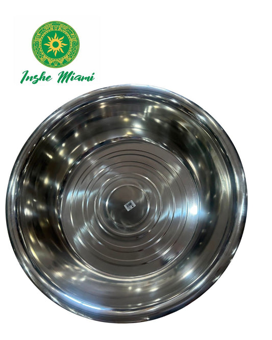 Palangana de Iyawo Metalica Grande 32" x 9" para Iniciaciones | Inshe Miami