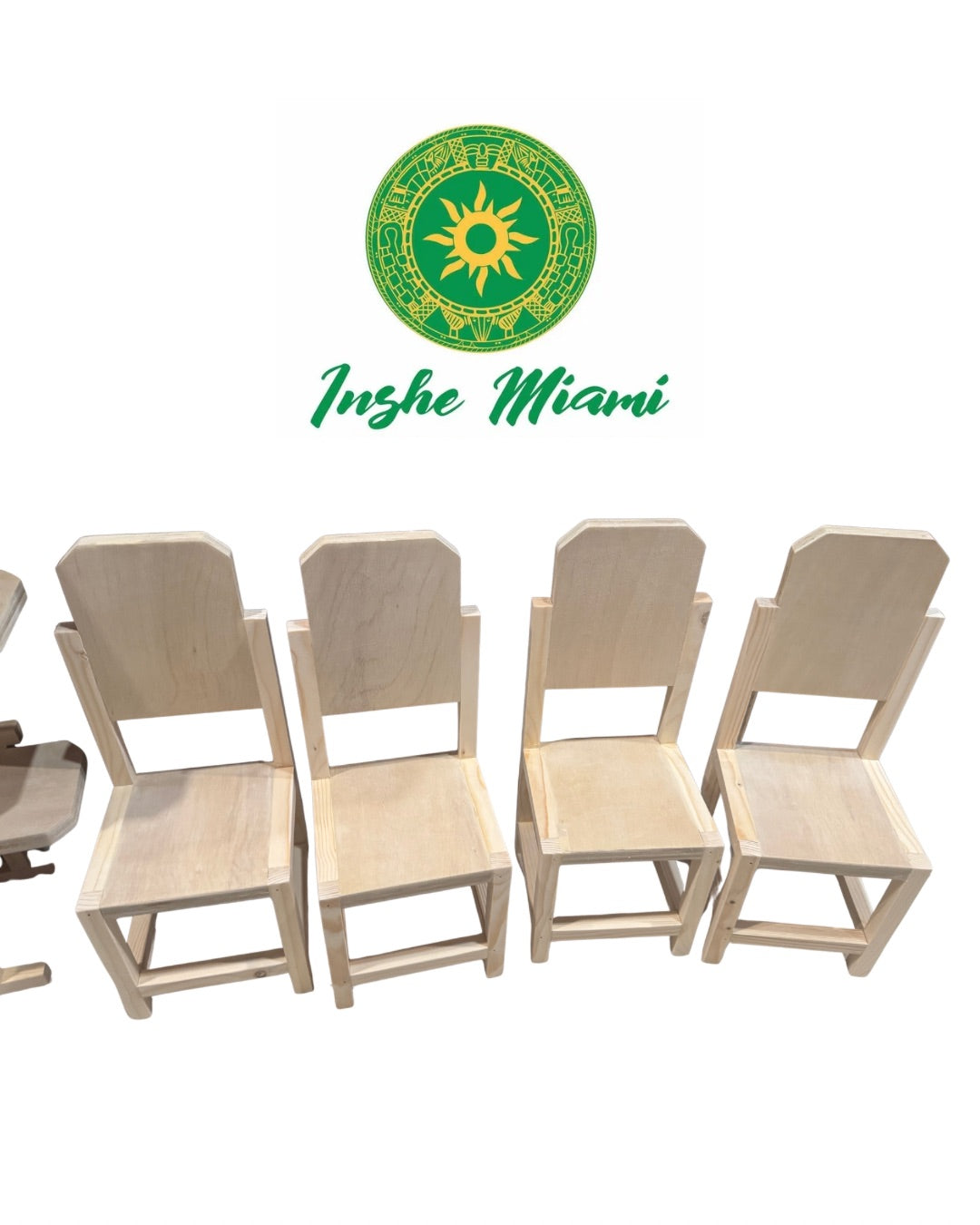 Silla Ritual de Madera 17" para Altar – Taburete Espiritual para Muñecos, Figuras y Decoración de Altar