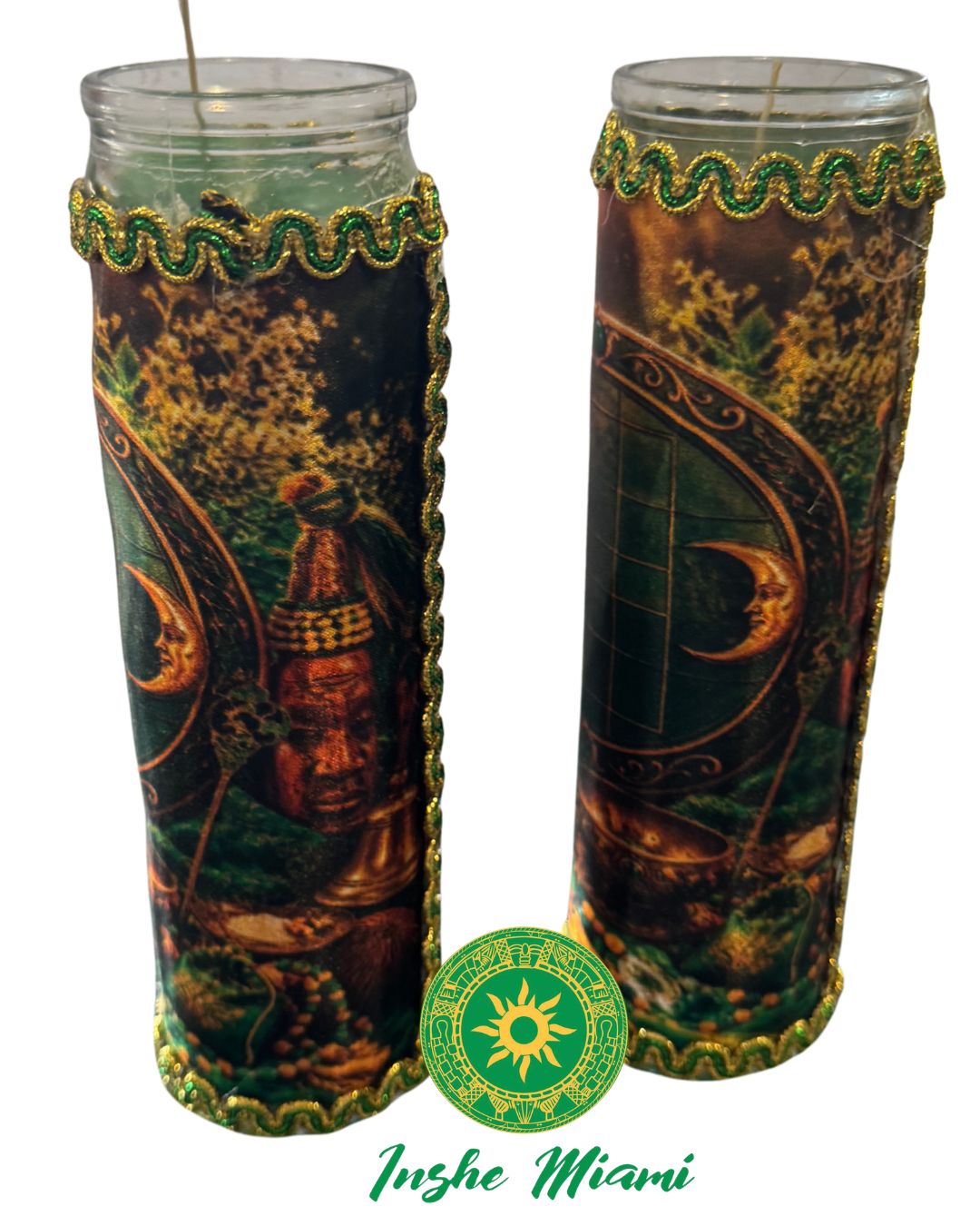 BEAUTIFULLY DECORATED 8” CANDLES FOR THE SAINTS – Spiritual Ritual Candle for Altars and Traditional Use