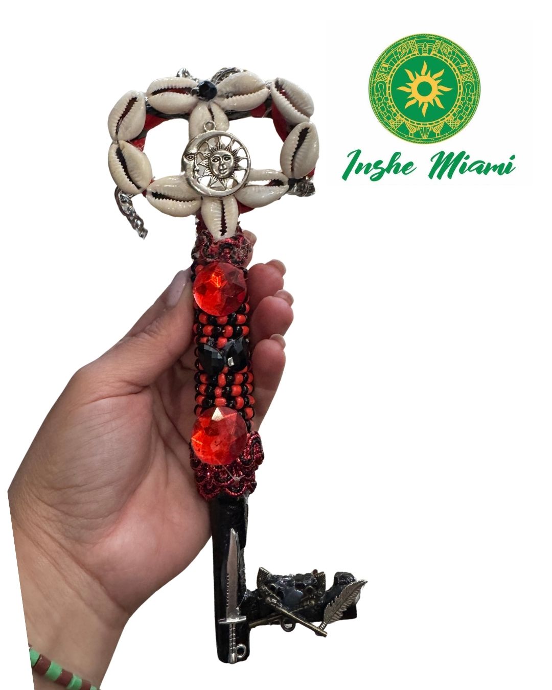 Llave de Elegua Decorada de Hierro 5" | Produccion Exclusiva Inshe Miami
