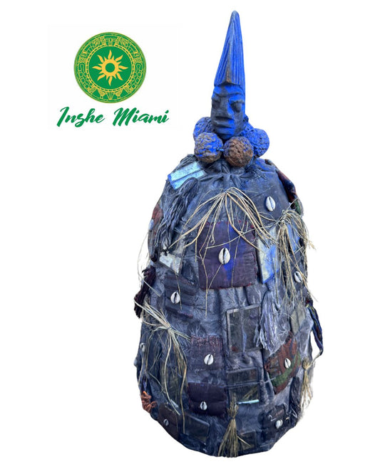 Osain / Osayin Tradicional de Dahomey (Actual Benin) – Pieza Ritual Decorada a Mano